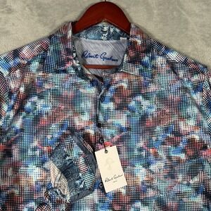 Robert Graham Shirt Mens XL Multi Outer Banks Classic‎ Fit Stretch Button Up